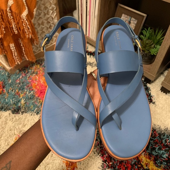 Cole Haan Anica Thong Sandal in Riverside Blue - Picture 3 of 4